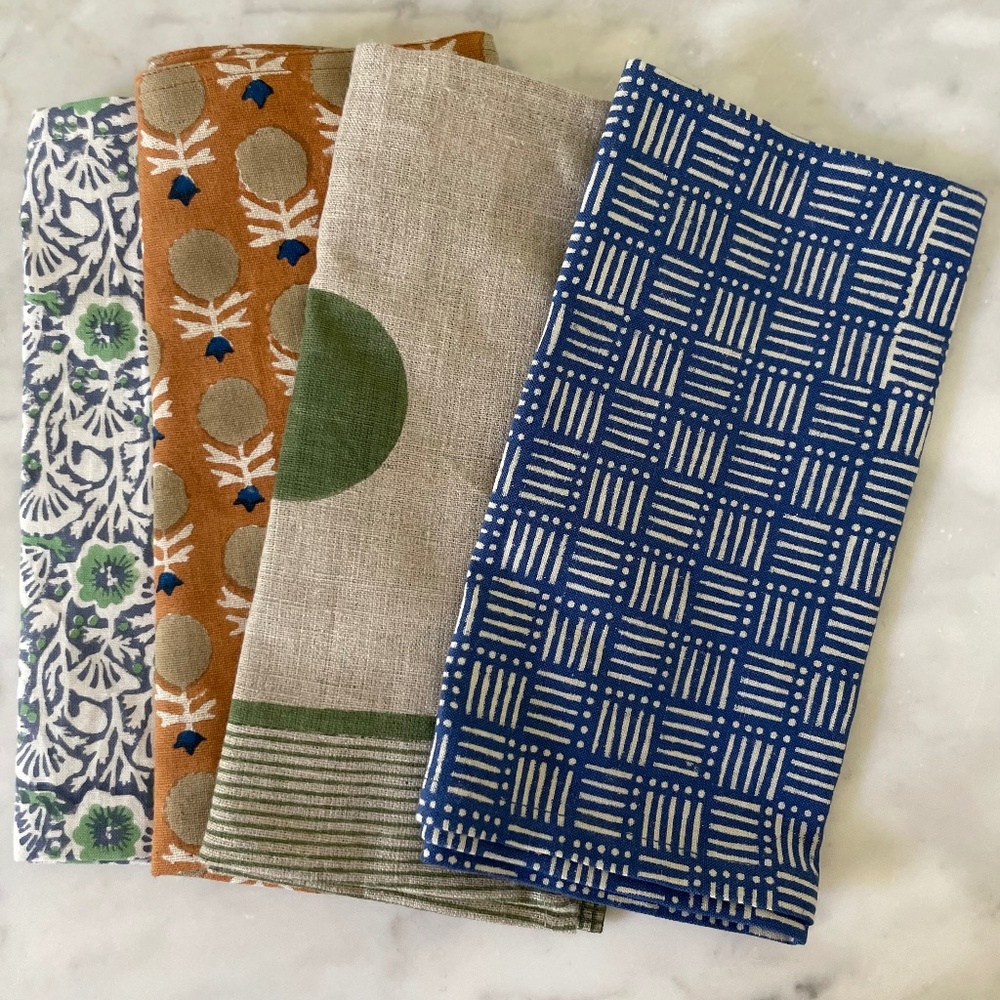 Block Shop Textiles Napkins NWT